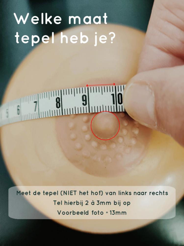 welke maat borstschild - hoe meet je de tepel